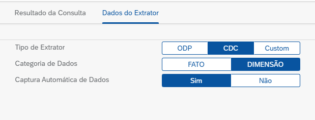 Configuração automática do extrator CDC