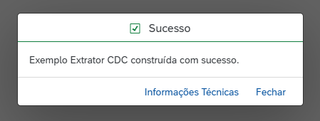 Acesso às informações técnicas da aplicação