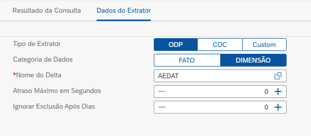 Configuração do extrator ODP